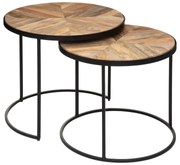 Set de masute de cafea Basile, blaturi din lemn