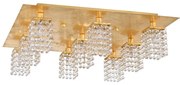 Eglo 97722 - Lustră aplicată LED de cristal PYTON GOLD 9xG9/3W/230V