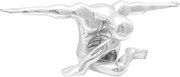 vidaXL Sculptură Argintiu 91,5 x 32 x 33 cm Aluminiu