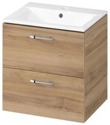 Cersanit S801-458 - Dulap suspendat de baie cu lavoar NIKO 50x40 cm nuc