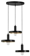 Lustra cu 3 pendule design modern Garni negru/auriu NVL-9417051