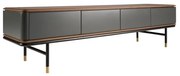 Comoda TV deosebita design LUX Dark Grey-Walnut 200x45cm