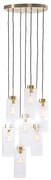 Suspensie Art Deco aurie cu sticla 7 lumini - Laura