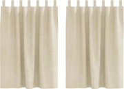 vidaXL Perdele opace 2 pcs Crem 140 x 140 cm Catifea