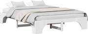 vidaXL Cadru de pat Alb 140 x 200 cm Lemn de pin masiv