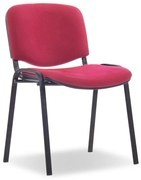 Scaun de conferinta Viva, picioare negre, rosu