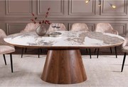 Masa extensibila, Ceramica, Furnir nuc, UNIQUE 160-200cm