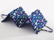 B.E.S. Petrovice Șezlong, albastru cu peștișorialb-negri