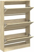 vidaXL Pantofar, stejar sonoma, 80x21x125,5 cm, lemn compozit