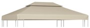 vidaXL Copertină de rezervă acoperiș pavilion, bej, 3x4 m, 310 g/m²