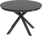 Outsunny Masă de grădină rotundă Ø 118 cm cadru din aluminiu pentru balcon, verandă, patio, negru | Aosom Romania