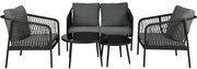 Set mobilier de grădină Nicole, 5 piese, inclusivmese