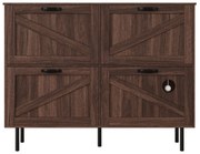 Pantofar cu 3 clapete, cu raft pentru jucării pentru animale de companie, 120x28x92 cm, Maro