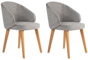 Set de scaune de sufragerie Bentley Grey and LightOak, 2 bucăți