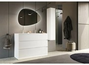 Set dulap baza si lavoar pe pardoseala alb LC Mobili Italia Start 122x86x47 cm