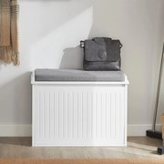 BAA54 - Bancuta 62 /80 cm pentru Hol, banca depozitare pantofi - Alb