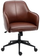 Scaun de birou Vinsetto, reglabil pe înălțime, funcție de înclinare, 58,5 cm x 62 cm x 91 cm, Maro | Aosom Romania