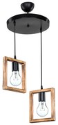 Lustra Tenerssy 2 Negru-Nuc 43x83 cm