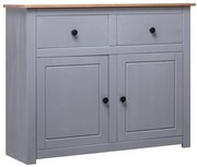 vidaXL Servantă, gri, 93 x 40 x 80 cm, lemn masiv pin, gama Panama