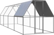 vidaXL Coteț de exterior pentru păsări, 2x8x2 m, oțel zincat