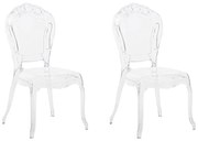 Set 2 buc. scaune pentru sufragerie Vitton (transparent). 1009867