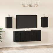 vidaXL Set comodă TV Pe perete 7 pcs Stejar negru 30.5 x 30 x 60 cm