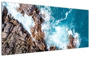 Tablou cu stânci și mare (120x50 cm)