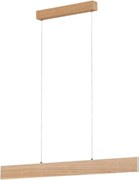 Eglo 39344 - Lustră suspendată cu LED CLIMENE, LED/17W/230V + LED/4,2W, stejar