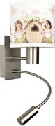 Brilagi - Lampă LED flexibilă BOBO 1xE27/25W/230V + LED/3W m. crom/alb/roz/zâne