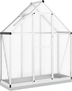 vidaXL Sere cu cadru de bază, argintiu, 169x58x202 cm, aluminiu
