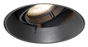 Spot modern îngropat negru GU10 rotund fără rama - Oneon