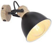 Aplica metal stil industrial WIHO negru/maro