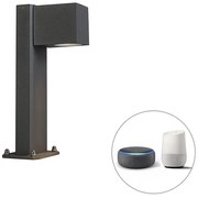 Lampă de exterior inteligentă de podea antracit 30 cm IP44 cu WiFi GU10 - Baleno