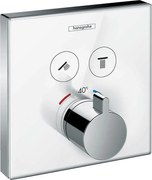 Hansgrohe ShowerSelect baterie cadă-duș ascuns cu termostat crom-alb 15738400