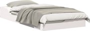 vidaXL Cadru de pat Alb 75 x 190 cm Lemn de pin masiv