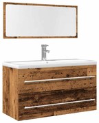 vidaXL Set mobilier de baie, 2 piese, lemn vechi, lemn prelucrat