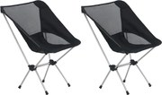 vidaXL Scaune camping pliabile cu husă, 2 buc., 54x50x65 cm, aluminiu