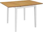 vidaXL Masă de bucătărie extensibilă, alb, (80-120)x80x74 cm, MDF
