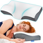 Perna de dormit Suporto Aura anatomica si ortopedica cu suport cervical, Spuma cu Memorie