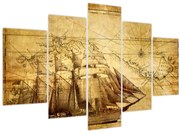 Tablou - Harta veche (150x105 cm)