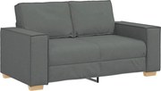 vidaXL Canapea cu 2 locuri, gri închis, 160x78x84 cm, material textil