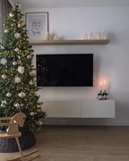 Dulap TV Nicole suspendat 200 cm cu sertar - alb mat