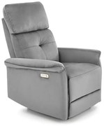 Fotoliu recliner Semir velvet gri H108 cm
