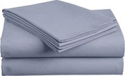 Cearsaf din bumbac 140x240 cm albastru deschis, 100% bumbac