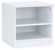 Noptieră Miami deschisă 40x40 cm alb-alb