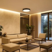 Plafoniera LED design slim Tesia negru 36W