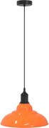 vidaXL Lampă suspendată reglabilă înălțime E27 Portocaliu lucios Metal