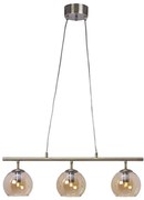 Cottex T2493AA - Lustru pe cablu CAPELLA, 3xE14/40W/230V, fumuriu/maro