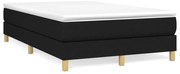 vidaXL Pat box spring cu saltea, negru, 120x190 cm, catifea