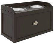 PawHut Statie Hranire Caini Mari – Suport inaltat cu 2 Boluri | Aosom Romania